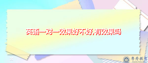 英语一对一效果好不好,有效果吗