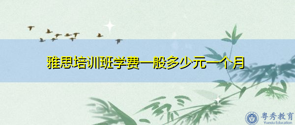 雅思培训班学费一般多少元一个月